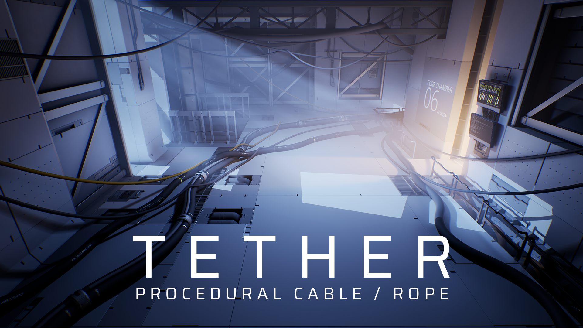 Procedural cables created with Tether in Unreal Engine